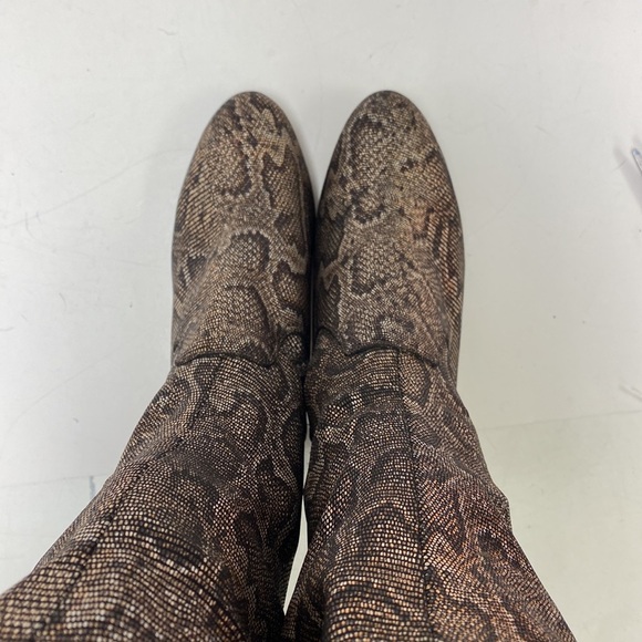 Donald J Pliner Snake Print Stretch Knee High Boots - Picture 5 of 9